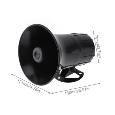 Picture of 50W 12V 3 Sound Car Electronic Warning Siren Motorcycle Alarm Horn Firemen Ambulance Loudspeaker support MIC