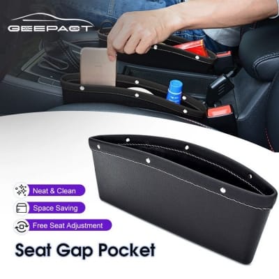 Picture of Car Pu Leather Seat Gap Pocket Catcher - Black (1pcs)