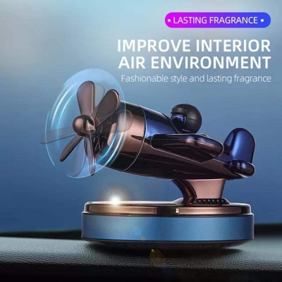 Picture of Fashion Aircraft Styling Car Air Freshener Solar Rotating Custom Car Air Freshener