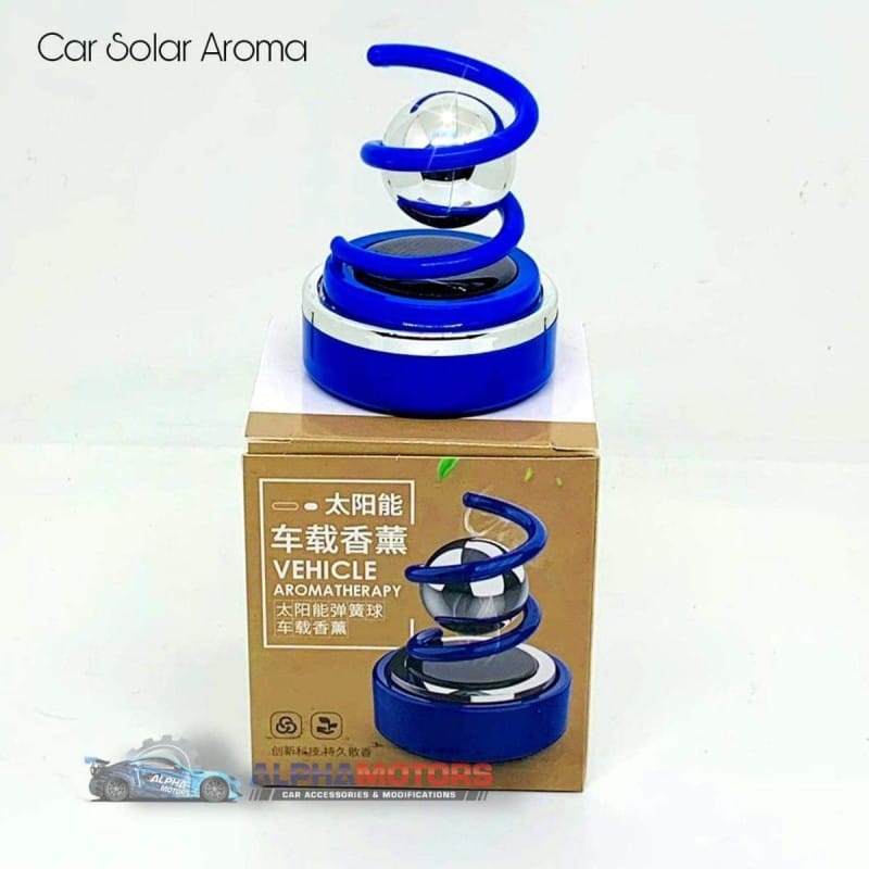 Picture of Car Aromatherapy Diffuser Rings Rotary Air Freshener Dashboard Perfume Solar Auto Car Creative Ornaments W/Spring Suspend Ball