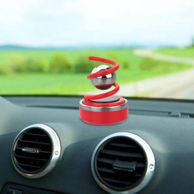Picture of Car Aromatherapy Diffuser Rings Rotary Air Freshener Dashboard Perfume Solar Auto Car Creative Ornaments W/Spring Suspend Ball