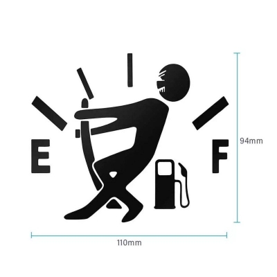 Picture of Car Styling Funny Fuel Tank Cap Sticker, Auto Vinyl Jdm Gage Empty Big Decal Sticker, Car Decoration Accessories Sticker