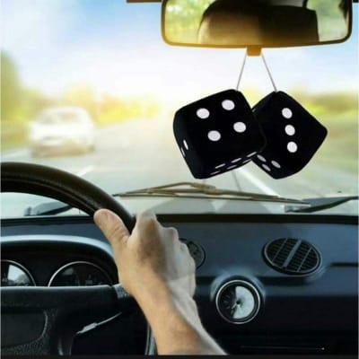 Picture of Hanging Dice Pair With long lasting Life - Premium Quality - Decor - Durable - Multicolor - Strawberry