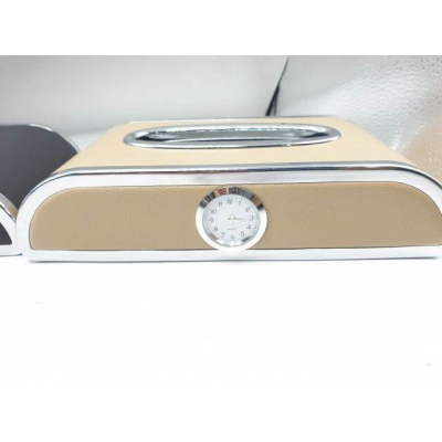 Picture of Car Tissue Box with clock and number plate