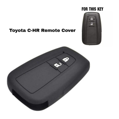 Picture of Toyota CHR PVC Silicone Protection Key Cover | Full Cover Remote Case Keyless Protector Jacket | Silicone Key Case - Model 2017-2018 - Black