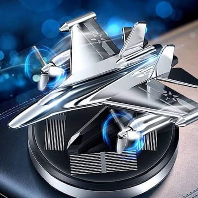 Picture of Fashion Car Air Freshener Natural Solar Powered Long-lasting Car Fragrance Diffuser Fighter Aeroplane Perfume