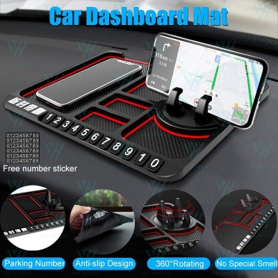 Picture of Silicone Car Anti-Slip Mat Auto Phone Holder Non Slip Sticky Anti Slide Dash Phone Mount Parking Number Card Car Pad Mat Gadget