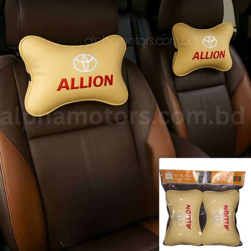 Picture of New Car Seat Neck Pillow 2 Pcs Toyota Allion Logo