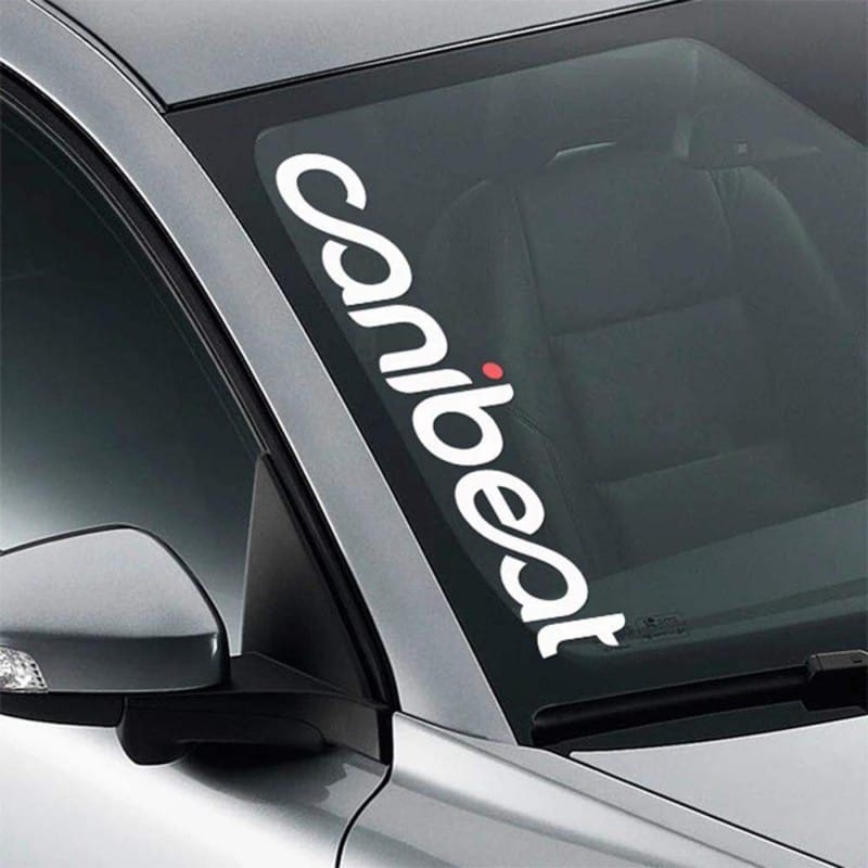 Picture of Styling Front Windshield Canibeat Sticker Car Reflective Sticker Car Sticker CANIBEAT Hellaflush - Black