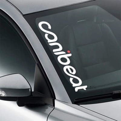 Picture of Styling Front Windshield Canibeat Sticker Car Reflective Sticker Car Sticker CANIBEAT Hellaflush - Black