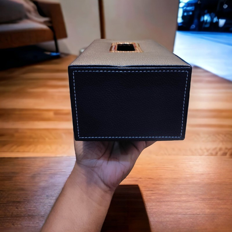 Picture of Artificial Leather Tissue Box luxery Design - Black
