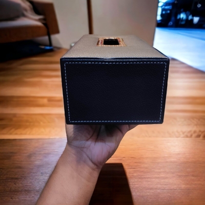 Picture of Artificial Leather Tissue Box luxery Design - Black