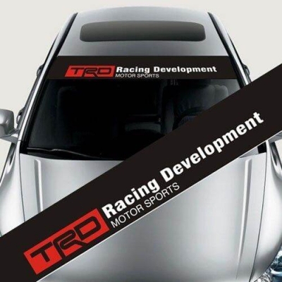 Picture of Car Styling Sunshade Stickers Auto Logo Front Rear Windshield Banner Decals For TRD - Black