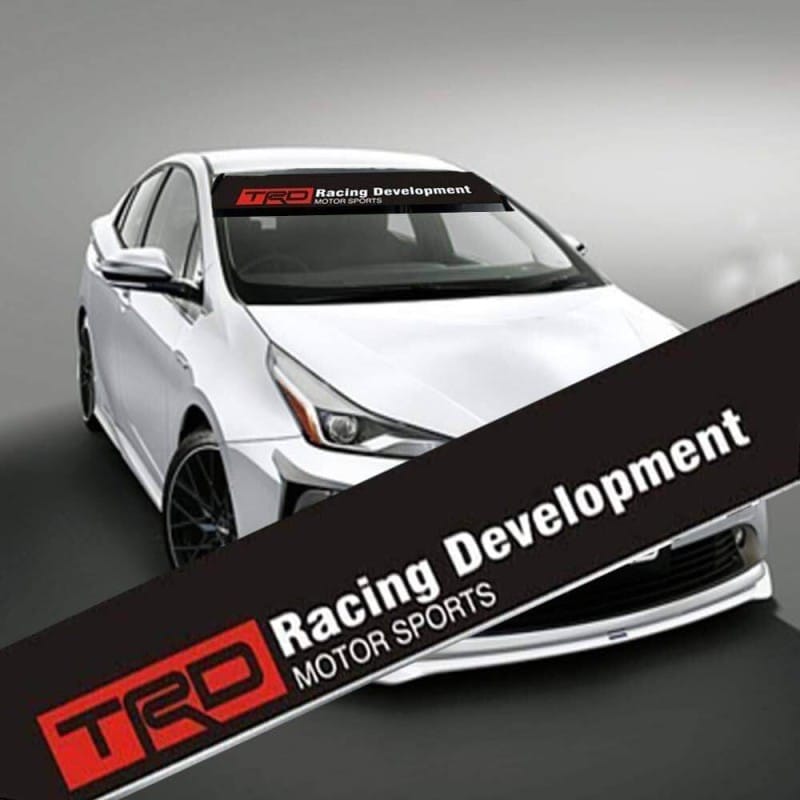 Picture of Car Styling Sunshade Stickers Auto Logo Front Rear Windshield Banner Decals For TRD - Black