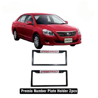 Picture of Premio Car Number Plate Cover Customizable License Plate Frame - Black