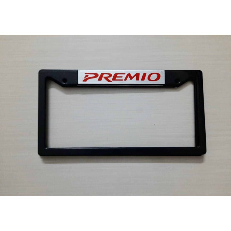 Picture of Premio Car Number Plate Cover Customizable License Plate Frame - Black
