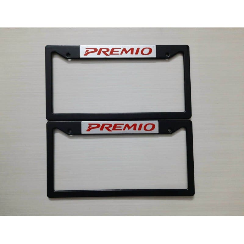 Picture of Premio Car Number Plate Cover Customizable License Plate Frame - Black