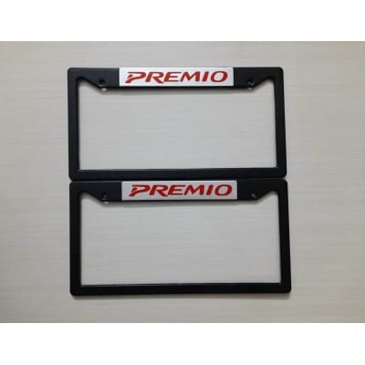 Picture of Premio Car Number Plate Cover Customizable License Plate Frame - Black