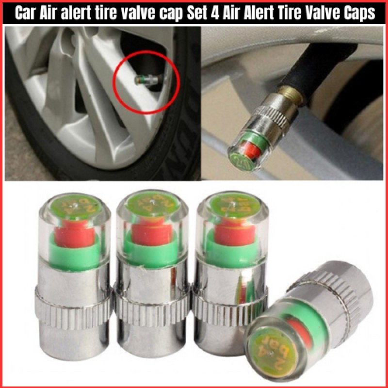 Picture of Air Alert Tire Valve Cap 4pcs/set Car Tire Pressure Monitor Valve Stem Caps