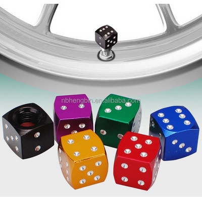 Picture of 4PCS  Dice Tire/Wheel Stem Air Valve CAPS Covers set Universal Fitment