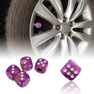Picture of 4PCS  Dice Tire/Wheel Stem Air Valve CAPS Covers set Universal Fitment