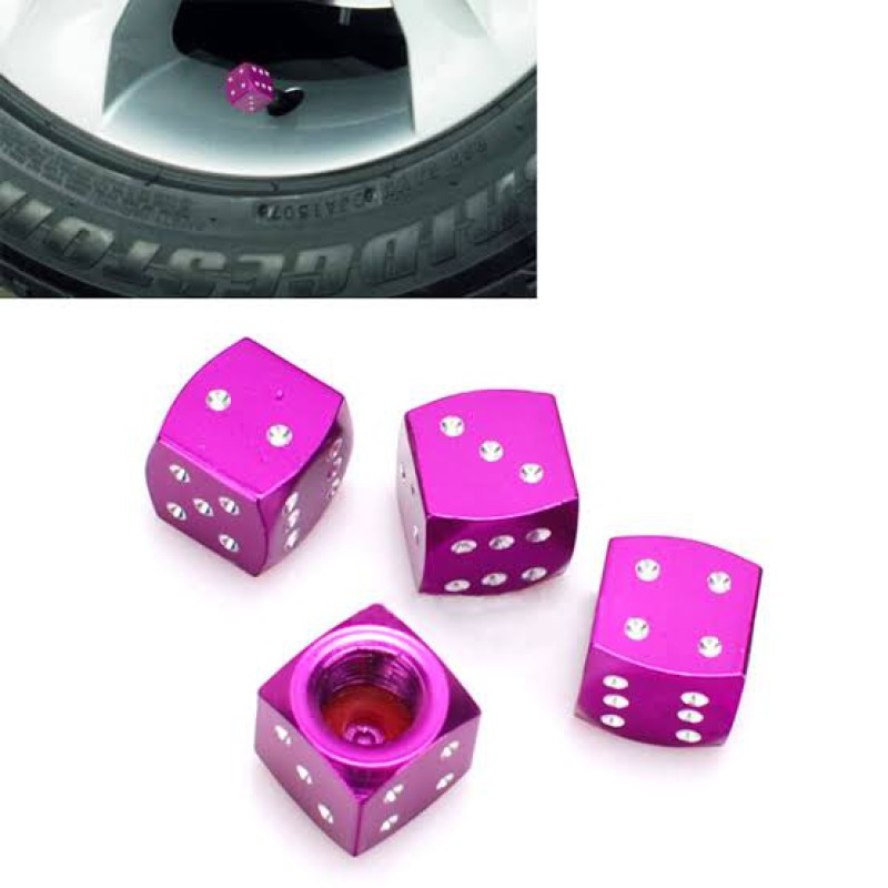 Picture of 4PCS  Dice Tire/Wheel Stem Air Valve CAPS Covers set Universal Fitment