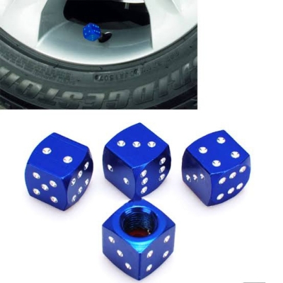 Picture of 4PCS  Dice Tire/Wheel Stem Air Valve CAPS Covers set Universal Fitment