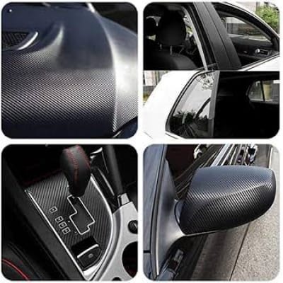 Picture of 7D Car Glossy Carbon Fiber Vinyl Film Car Interior Wrap Stickers Accessories