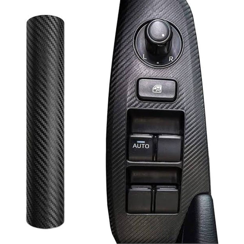 Picture of 7D Car Glossy Carbon Fiber Vinyl Film Car Interior Wrap Stickers Accessories