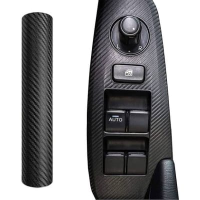 Picture of 7D Car Glossy Carbon Fiber Vinyl Film Car Interior Wrap Stickers Accessories