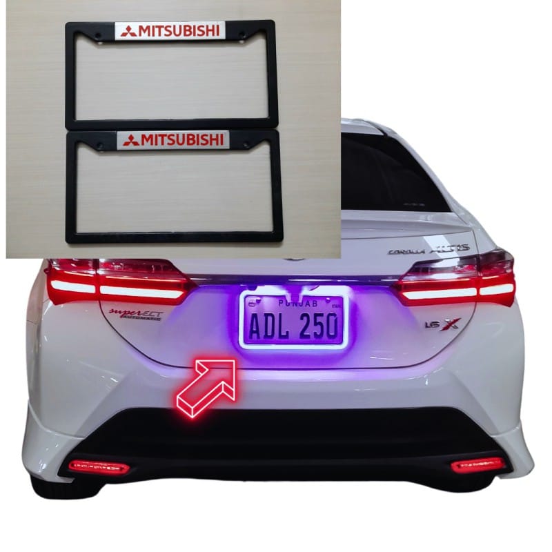 Picture of MITSUBISHI Car License Number Plate Frame - (2 Pis-1 Set)
