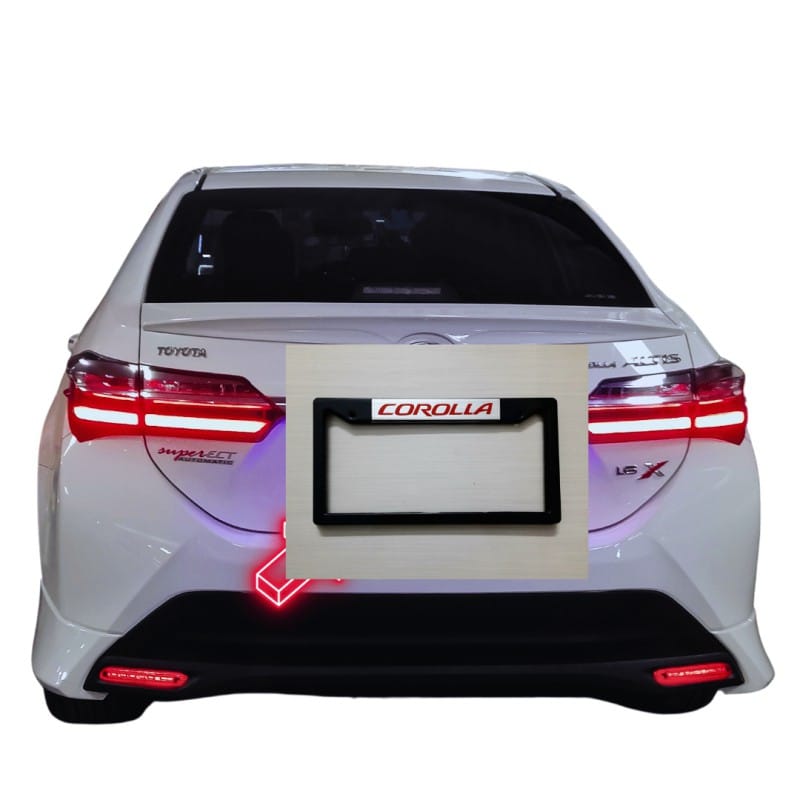 Picture of COROLLA Car License Number Plate Frame - (2 Pis-1 Set)