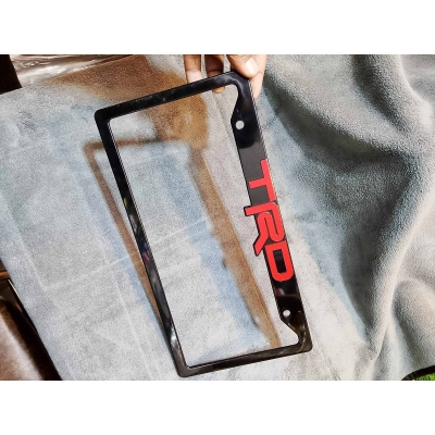 Picture of TRD Glossy Black Car License Number Plate Frame 2 PIS (Made in China )