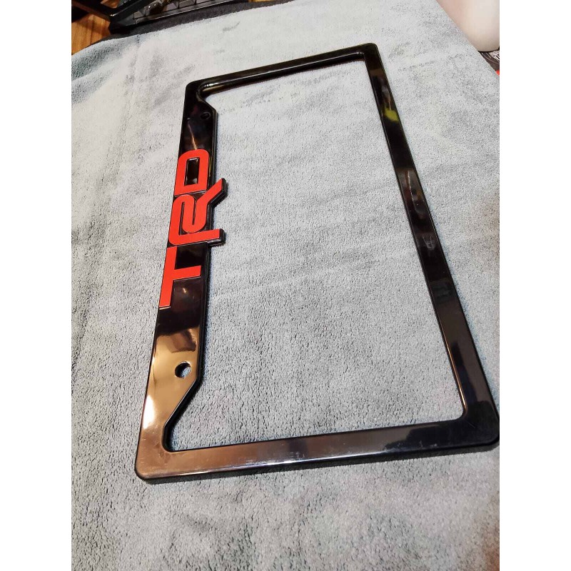Picture of TRD Glossy Black Car License Number Plate Frame 2 PIS (Made in China )