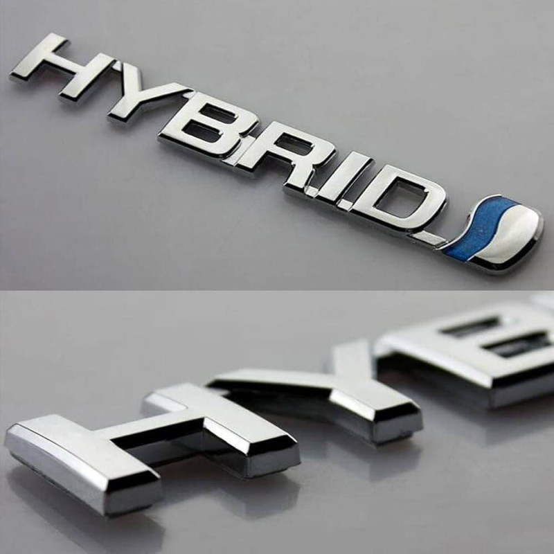 Picture of 3D Metal Hybrid Logo For Car Premium quality hybrid logo