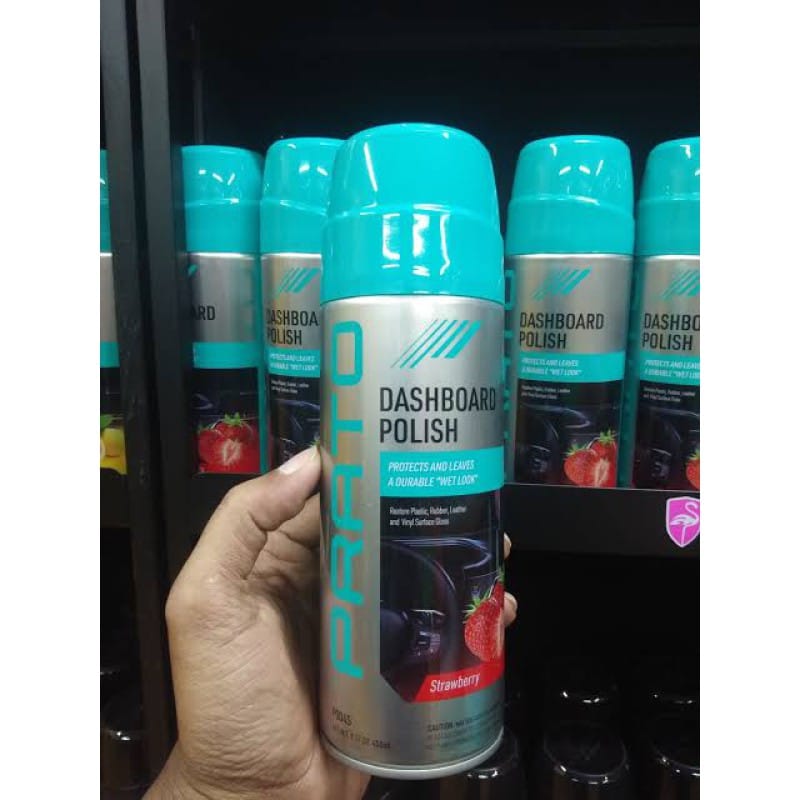 Picture of Prato Dashboard Polish Strawberry- 450ml, Car Motorbike Leather, Plastic, Rubber, Wood Spray Polish