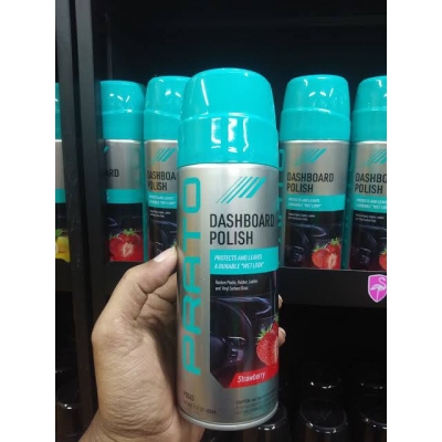 Picture of Prato Dashboard Polish Strawberry- 450ml, Car Motorbike Leather, Plastic, Rubber, Wood Spray Polish