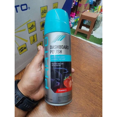 Picture of Prato Dashboard Polish Strawberry- 450ml, Car Motorbike Leather, Plastic, Rubber, Wood Spray Polish