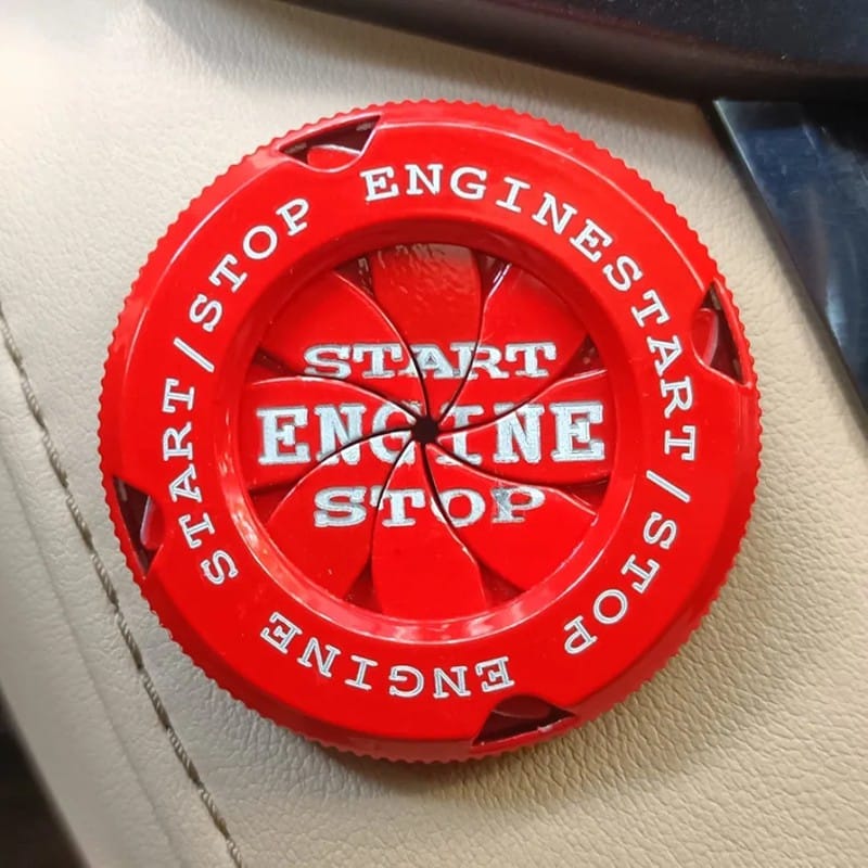 Picture of Car Push Start and Stop Button Cover (English-RED)