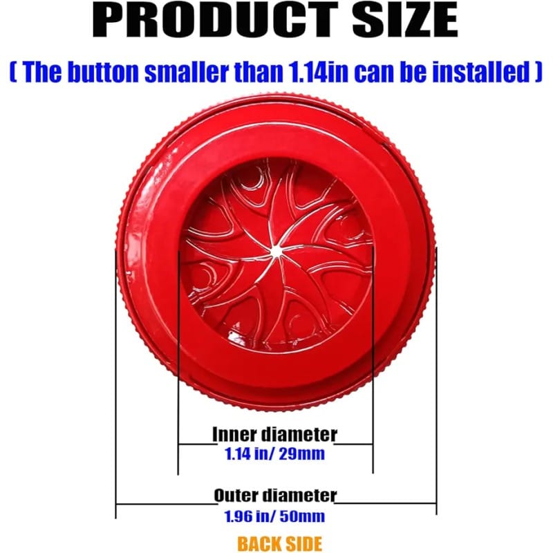 Picture of Car Push Start and Stop Button Cover (English-RED)