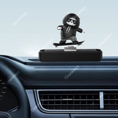 Picture of Car Automatic Sliding Skateboard Bear Cute Funny Car Dashboard Showpiece