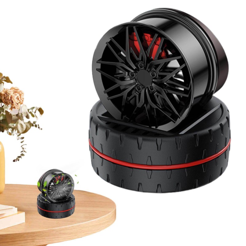 Picture of Bushineco Car Wheel Solar Rotating Perfume – Solar-powered, Long-lasting Fragrance for a Fresh and Stylish Driving Experience