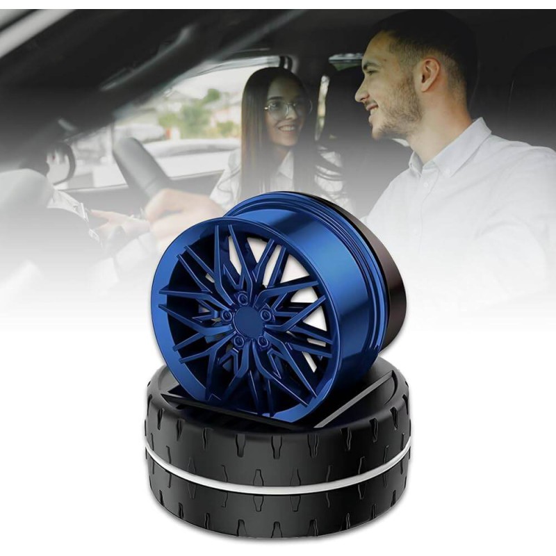 Picture of Bushineco Car Wheel Solar Rotating Perfume – Solar-powered, Long-lasting Fragrance for a Fresh and Stylish Driving Experience