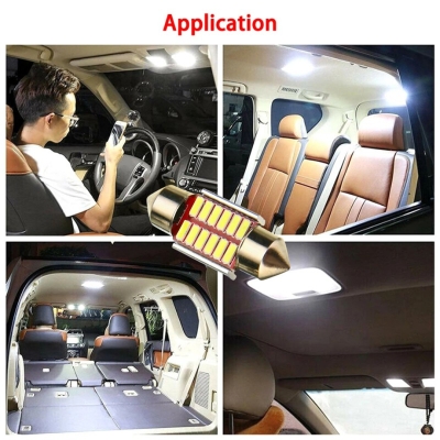 Picture of Super Bright 31mm LED Bulbs 4014 C5W Festoon Dome Interior car Ceiling Light