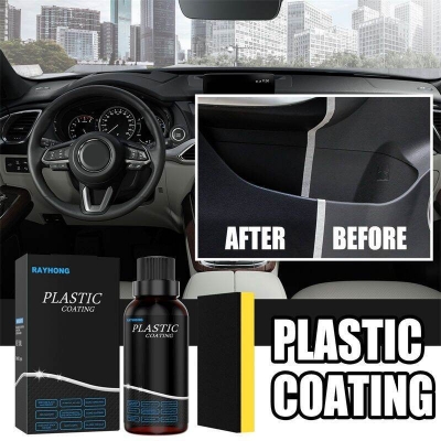 Picture of RAYHONG Car Plastic Parts Agent Dash Board Auto Interior Clean Restore Wax Coating Paste Car Maintenance Plastic Exterior Recovery Restorer Trim Long-lasting Cleaner Agent Refresh Restoration Hydrophobic Coating Car