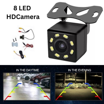 Picture of 8 LED CAR CAMERA , Car Rear View Backup Camera CAR Camera Waterproof - Black