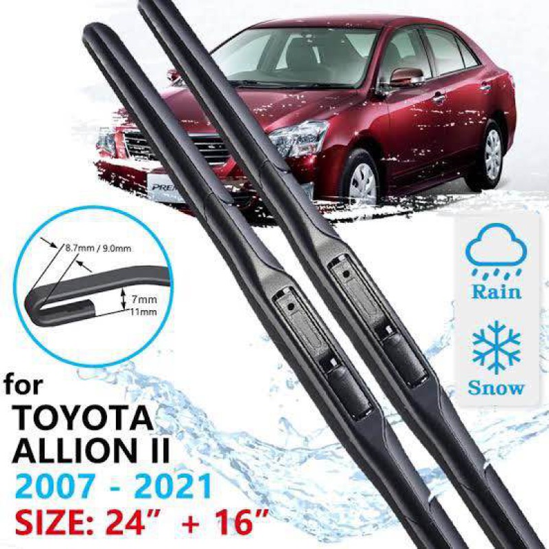 Picture of Car Windshild Wiper Blades for Toyota Allion Premio Axio 24 -16 - Black