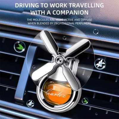 Picture of Car Air Outlet Perfume Conditioning for Clip Pendant Car Aroma Lasting Fragrance Aromatherapy Air Freshener Rotating Propeller