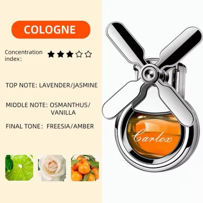 Picture of Car Air Outlet Perfume Conditioning for Clip Pendant Car Aroma Lasting Fragrance Aromatherapy Air Freshener Rotating Propeller