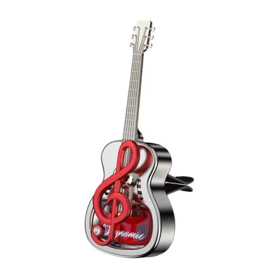 Picture of Car Guitar Shaped Dynamic Note Aromatherapy Air Outlet Freshener Lasting Accessory Car Interior Charming Air Deodorization